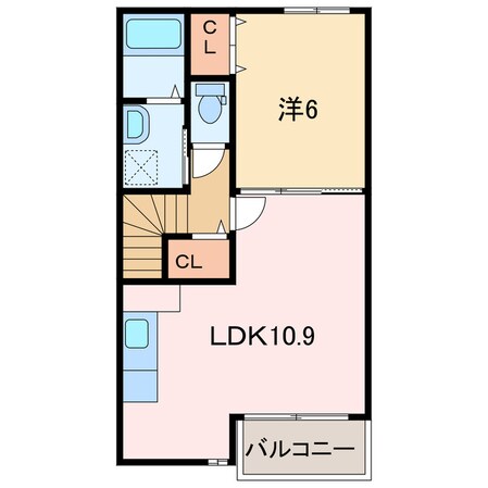 ミエリ　Aの物件間取画像